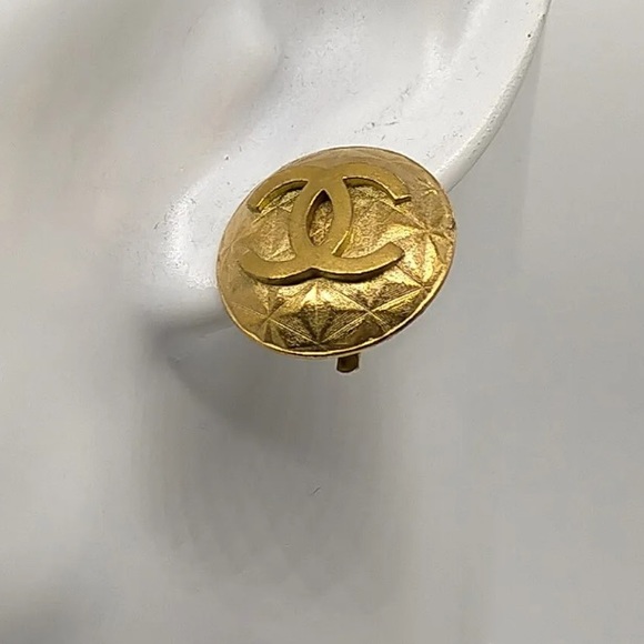 Chanel Gold Plated Clip On Earrings - Picture 2 of 9